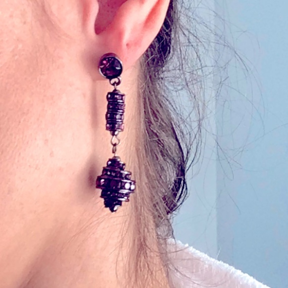 Jewelmint Rhinestone Dangle Earrings - Picture 3 of 5